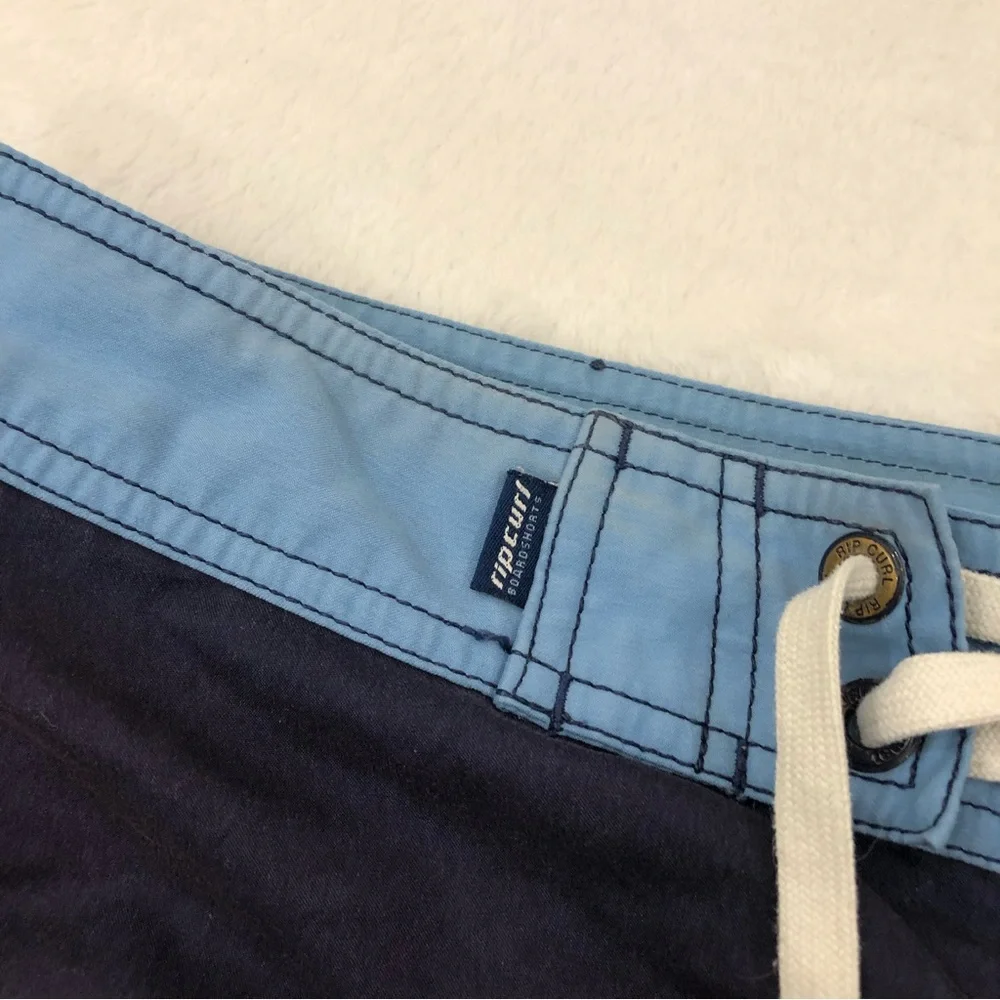 Rip Curl Surf Navy Blue Hawaiian Beach Palm Trees Swim Trunks Boardshorts Men 33